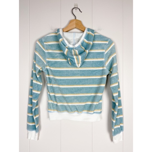 Rampage | Striped Velour Hooded Pullover - Picture 2 of 7